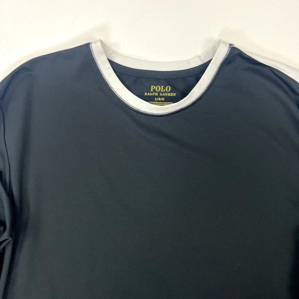 Polo Ralph Lauren Performance T-Shirt L/S Black Therma Sleep Workout Sz L